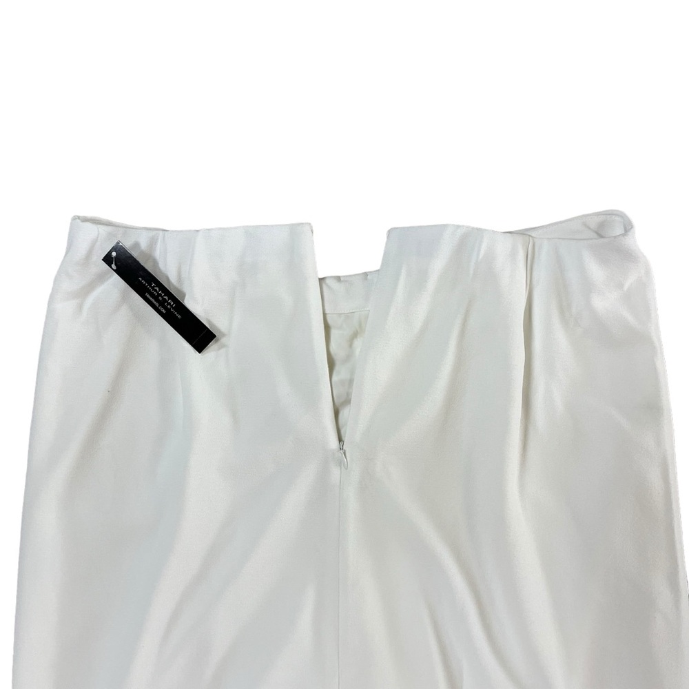Tahari Arthur S Levine Pleaded Skirt Pearl White Womens Size 18 - NWT - Picture 3 of 8